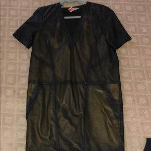 Helmut Lang leather dress